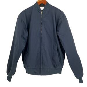 Aramark Quilted Bomber Work Jacket Mens Medium Navy